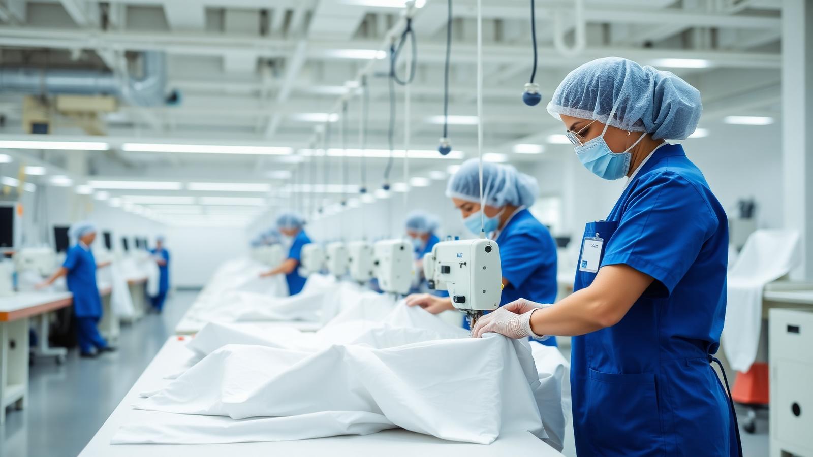 Medical garment and PPE production line