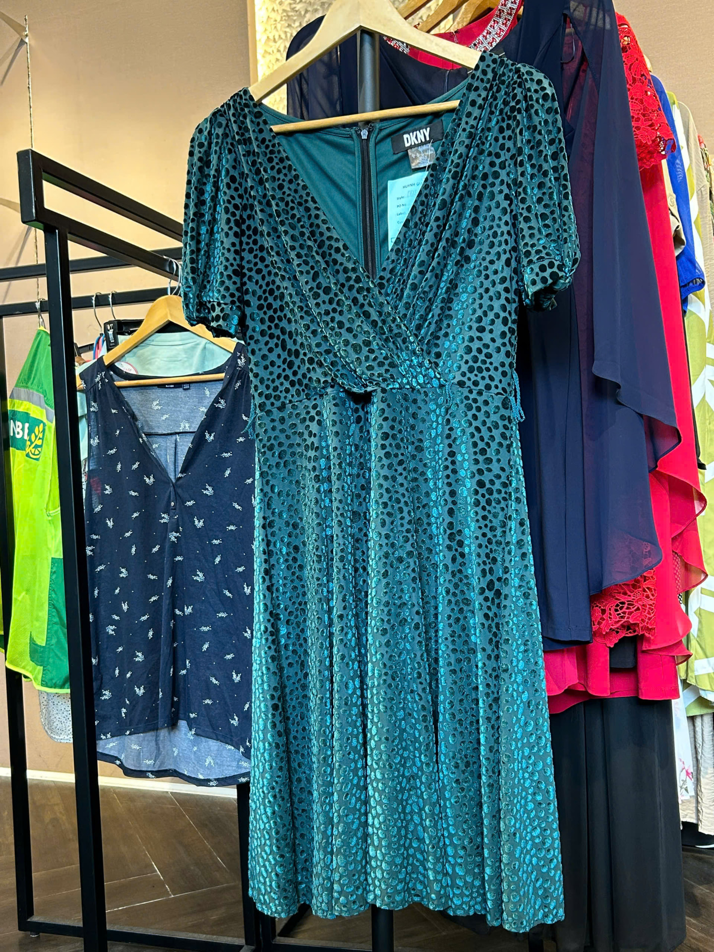 Finished garments on display